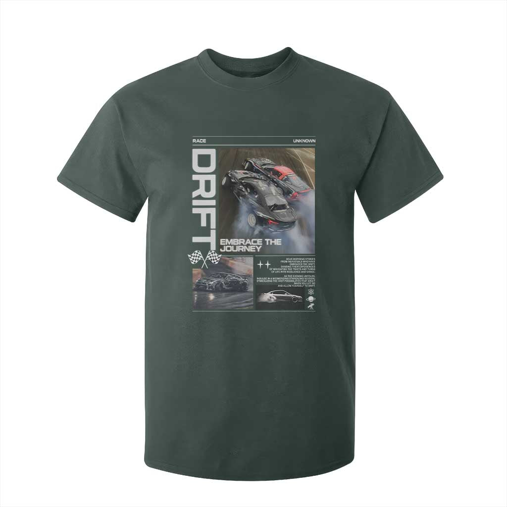 Vintage Japanese Drift Race Car T Shirt For Kid Cool Retro Vintage JDM Tokyo Japan Drifting TS10 Dark Forest Green Print Your Wear