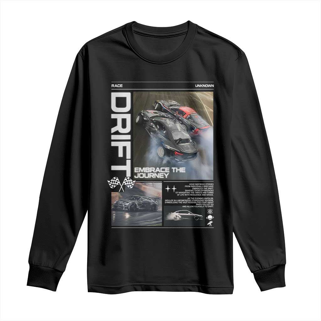 Vintage Japanese Drift Race Car Long Sleeve Shirt Cool Retro Vintage JDM Tokyo Japan Drifting TS10 Black Print Your Wear