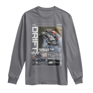 Vintage Japanese Drift Race Car Long Sleeve Shirt Cool Retro Vintage JDM Tokyo Japan Drifting TS10 Charcoal Print Your Wear