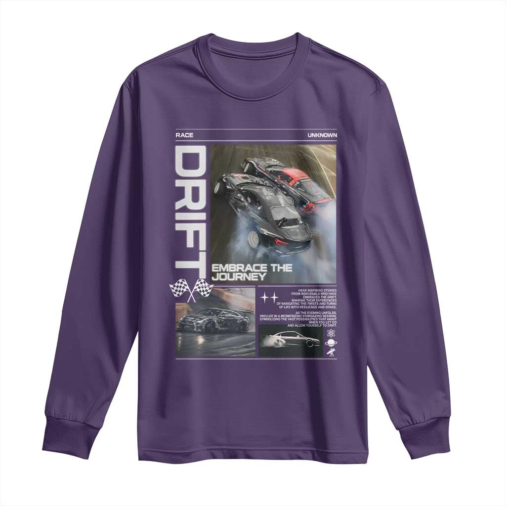 Vintage Japanese Drift Race Car Long Sleeve Shirt Cool Retro Vintage JDM Tokyo Japan Drifting TS10 Purple Print Your Wear