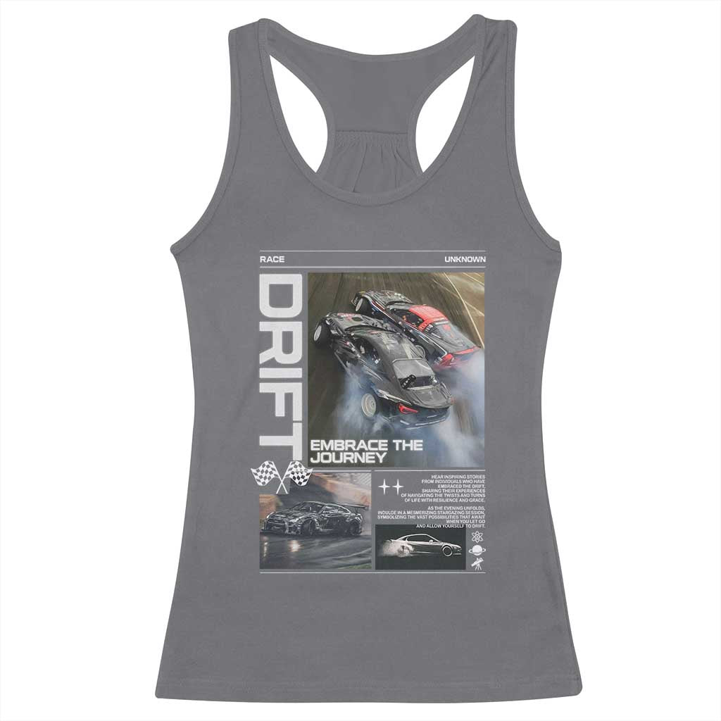 Vintage Japanese Drift Race Car Racerback Tank Top Cool Retro Vintage JDM Tokyo Japan Drifting TS10 Charcoal Print Your Wear