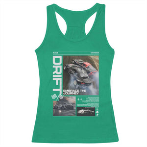 Vintage Japanese Drift Race Car Racerback Tank Top Cool Retro Vintage JDM Tokyo Japan Drifting TS10 Irish Green Print Your Wear