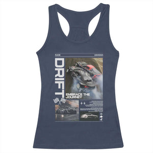 Vintage Japanese Drift Race Car Racerback Tank Top Cool Retro Vintage JDM Tokyo Japan Drifting TS10 Navy Print Your Wear