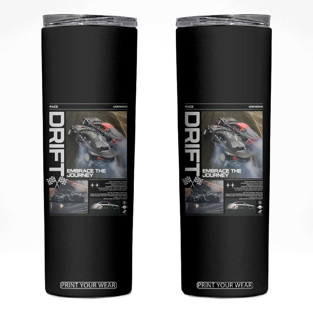 Vintage Japanese Drift Race Car Skinny Tumbler Cool Retro Vintage JDM Tokyo Japan Drifting TS10 Black Print Your Wear