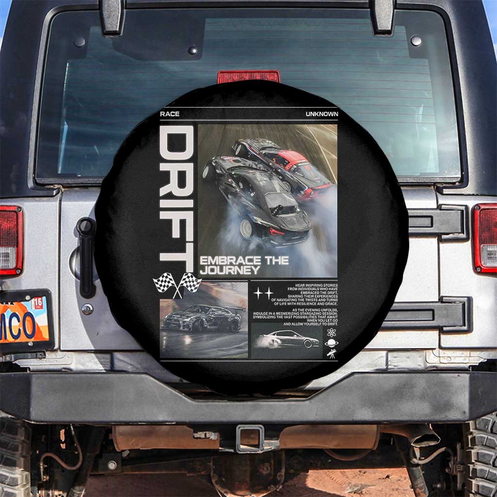 Vintage Japanese Drift Race Car Spare Tire Cover Cool Retro Vintage JDM Tokyo Japan Drifting TS10 No hole Black Print Your Wear