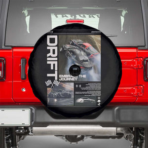 Vintage Japanese Drift Race Car Spare Tire Cover Cool Retro Vintage JDM Tokyo Japan Drifting TS10 Black Print Your Wear