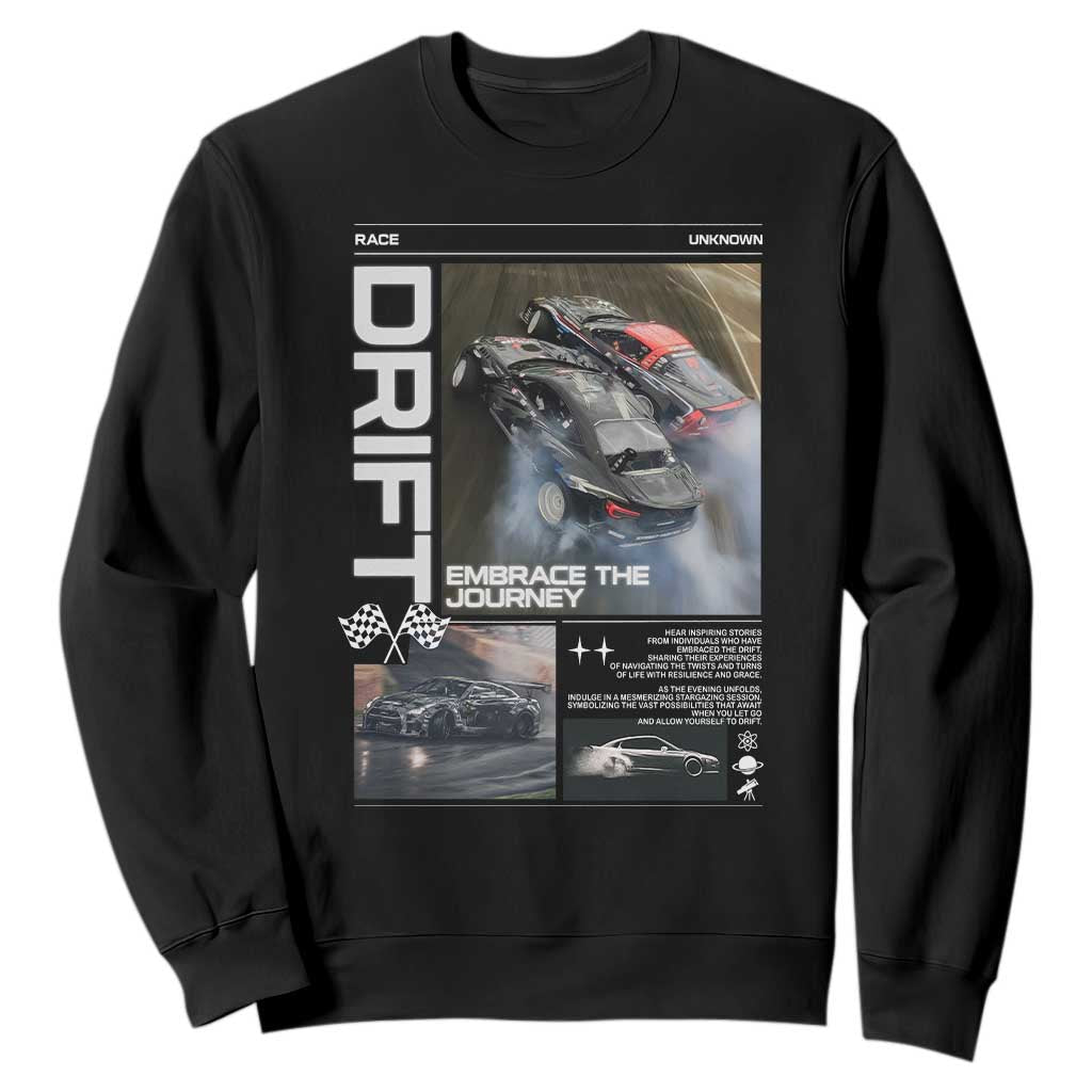 Vintage Japanese Drift Race Car Sweatshirt Cool Retro Vintage JDM Tokyo Japan Drifting TS10 Black Print Your Wear