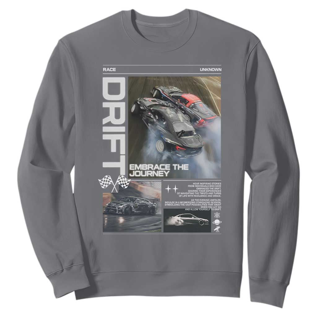 Vintage Japanese Drift Race Car Sweatshirt Cool Retro Vintage JDM Tokyo Japan Drifting TS10 Charcoal Print Your Wear