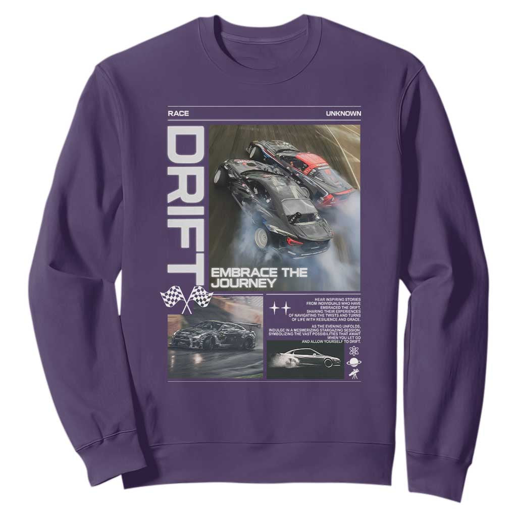 Vintage Japanese Drift Race Car Sweatshirt Cool Retro Vintage JDM Tokyo Japan Drifting TS10 Purple Print Your Wear