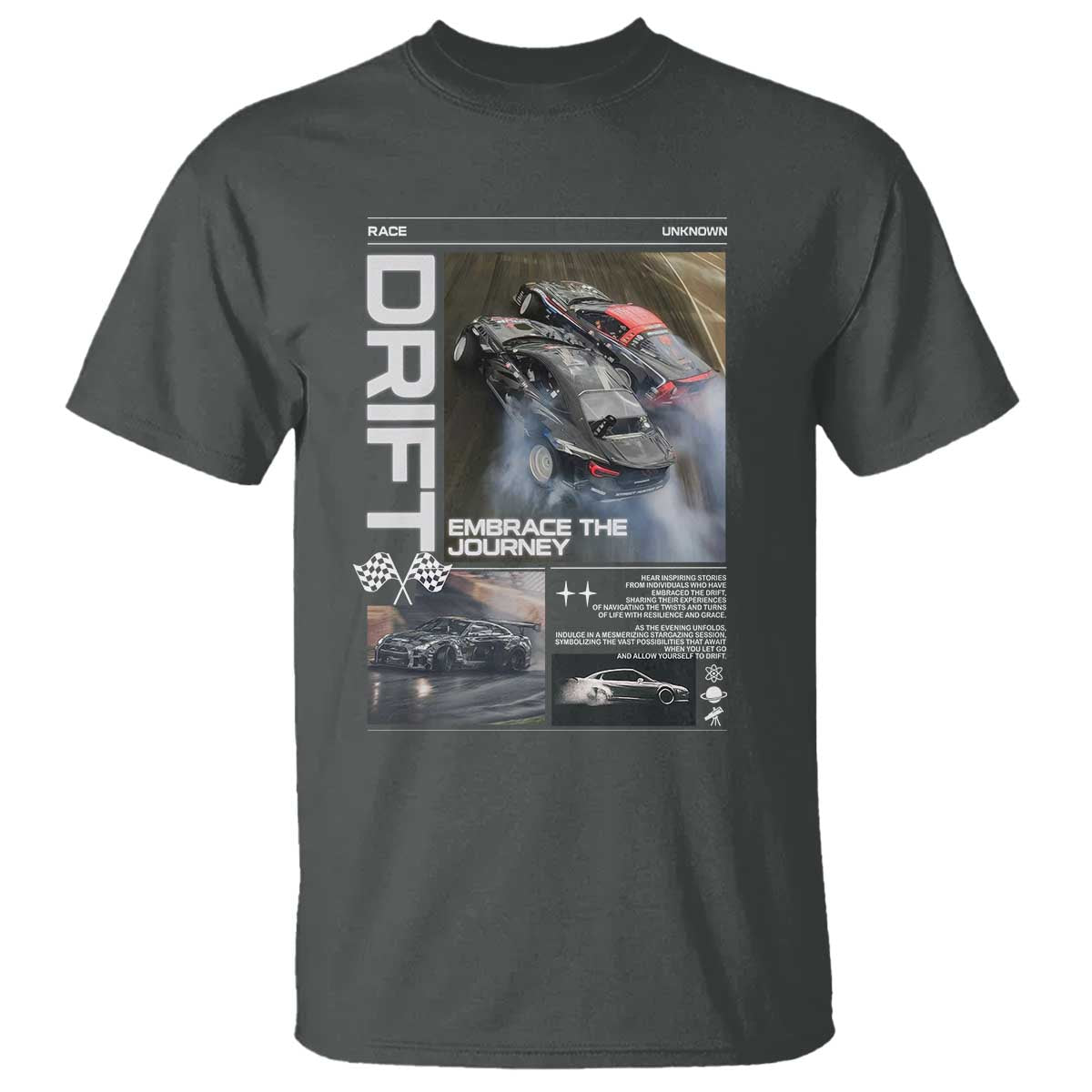 Vintage Japanese Drift Race Car T Shirt Cool Retro Vintage JDM Tokyo Japan Drifting TS10 Dark Heather Print Your Wear