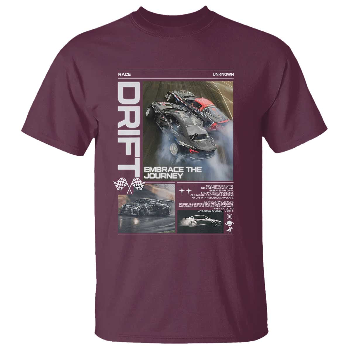 Vintage Japanese Drift Race Car T Shirt Cool Retro Vintage JDM Tokyo Japan Drifting TS10 Maroon Print Your Wear