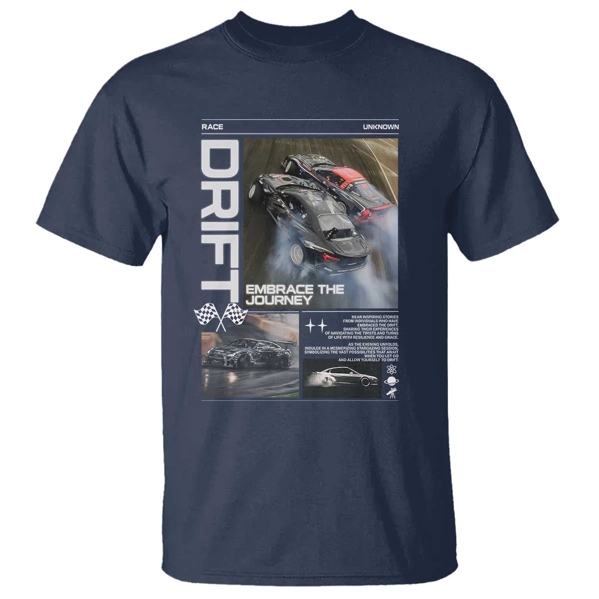 Vintage Japanese Drift Race Car T Shirt Cool Retro Vintage JDM Tokyo Japan Drifting TS10 Navy Print Your Wear