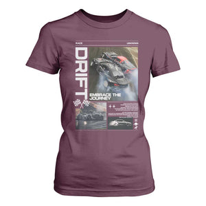 Vintage Japanese Drift Race Car T Shirt For Women Cool Retro Vintage JDM Tokyo Japan Drifting TS10 Maroon Print Your Wear