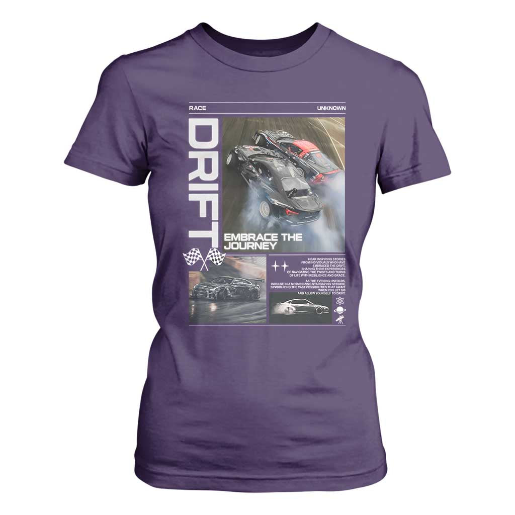 Vintage Japanese Drift Race Car T Shirt For Women Cool Retro Vintage JDM Tokyo Japan Drifting TS10 Purple Print Your Wear