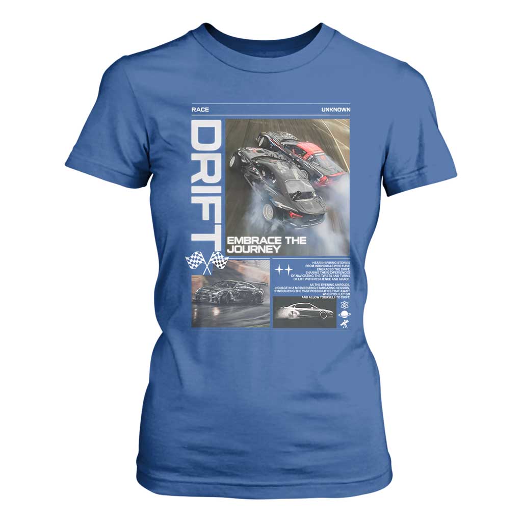 Vintage Japanese Drift Race Car T Shirt For Women Cool Retro Vintage JDM Tokyo Japan Drifting TS10 Royal Blue Print Your Wear
