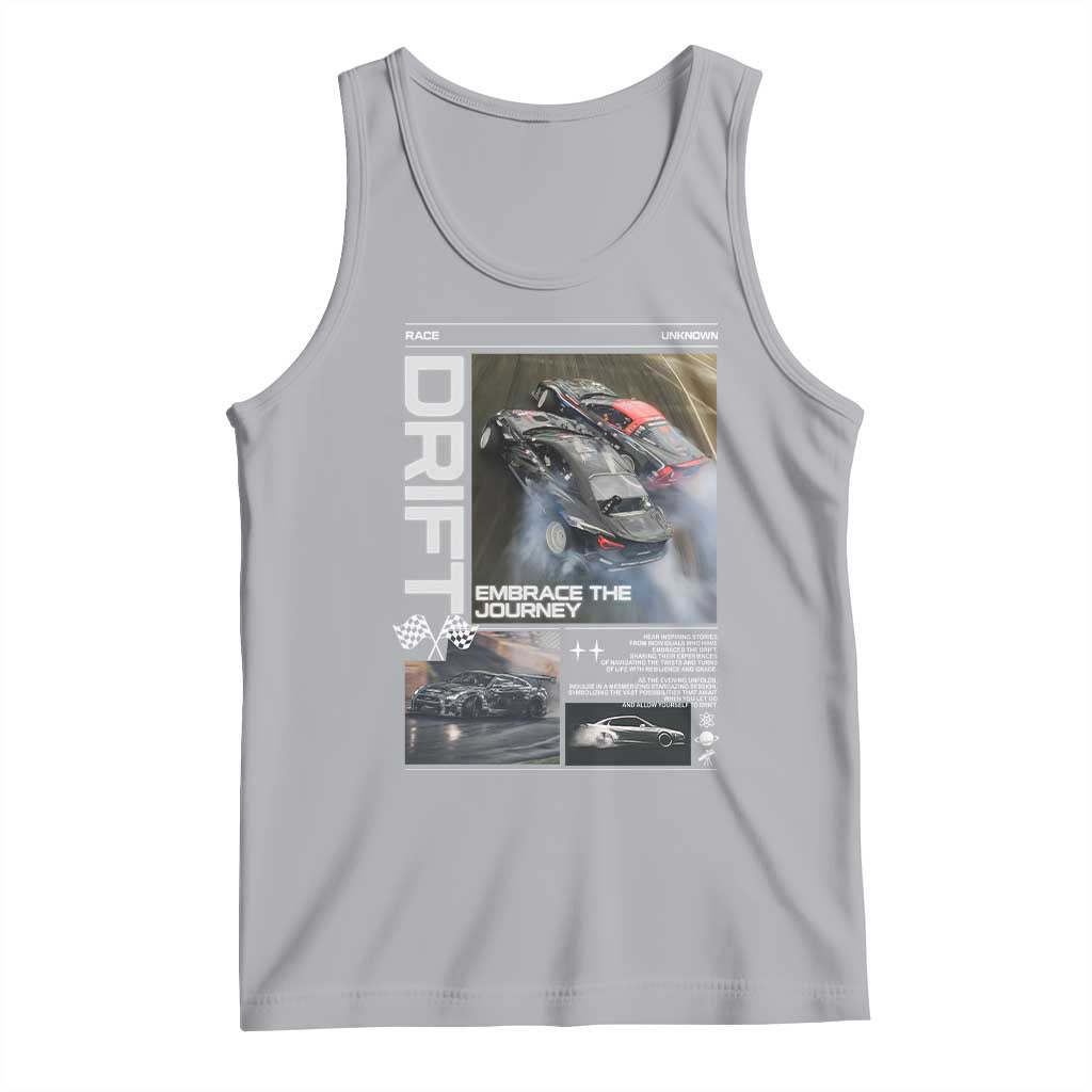 Vintage Japanese Drift Race Car Tank Top Cool Retro Vintage JDM Tokyo Japan Drifting TS10 Athletic Heather Print Your Wear