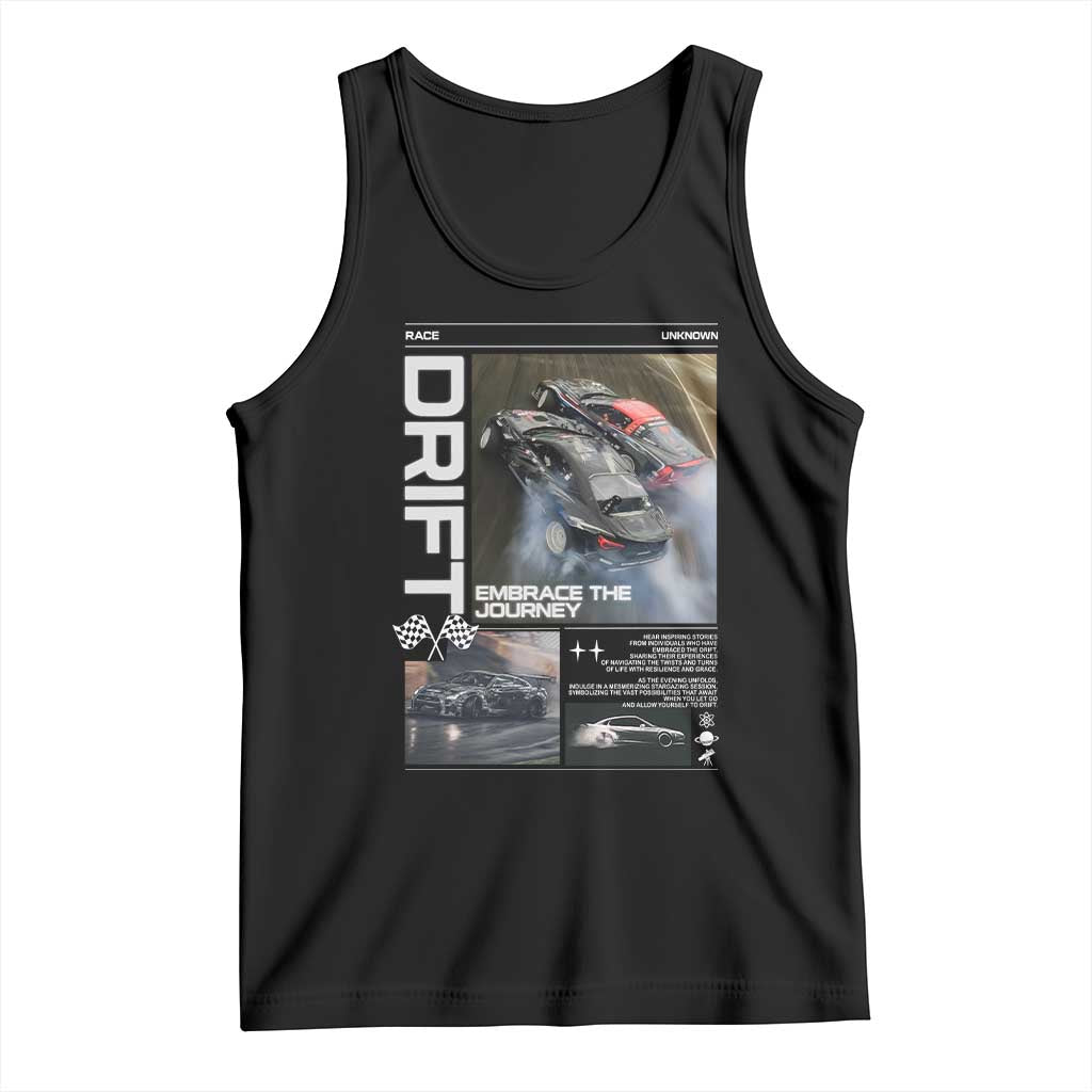 Vintage Japanese Drift Race Car Tank Top Cool Retro Vintage JDM Tokyo Japan Drifting TS10 Black Print Your Wear