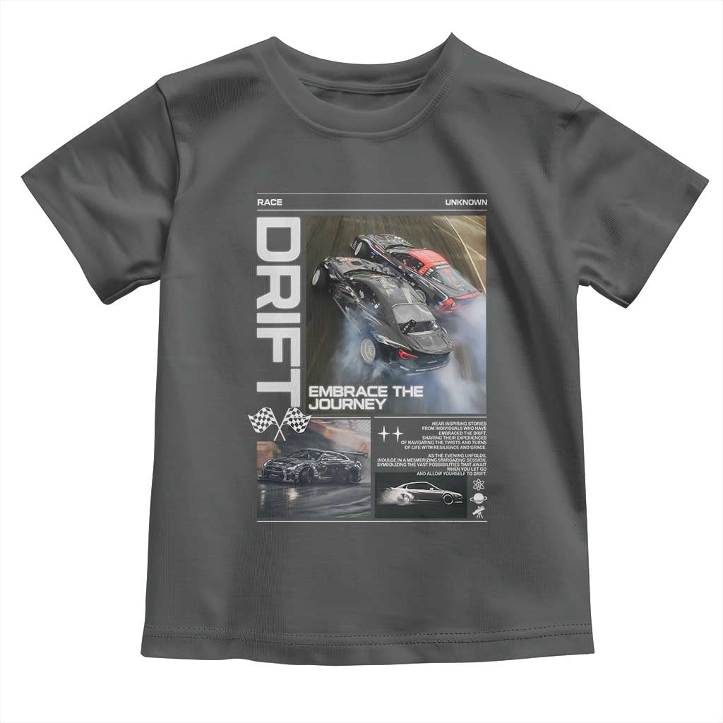 Vintage Japanese Drift Race Car Toddler T Shirt Cool Retro Vintage JDM Tokyo Japan Drifting TS10 Dark Heather Print Your Wear