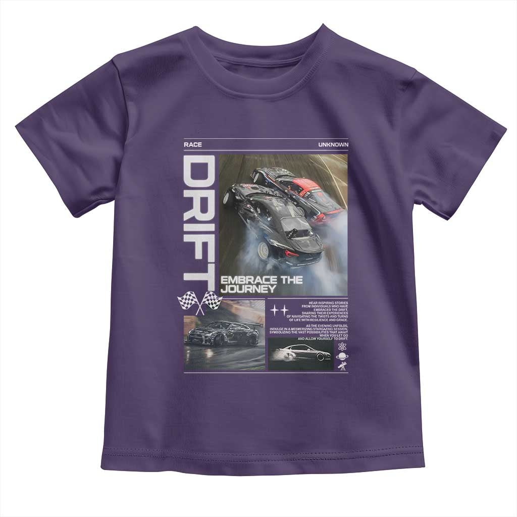 Vintage Japanese Drift Race Car Toddler T Shirt Cool Retro Vintage JDM Tokyo Japan Drifting TS10 Purple Print Your Wear