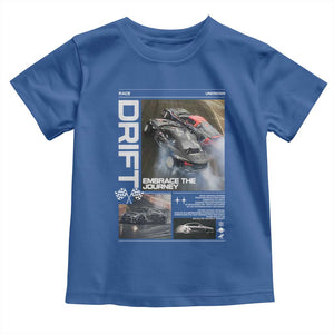 Vintage Japanese Drift Race Car Toddler T Shirt Cool Retro Vintage JDM Tokyo Japan Drifting TS10 Royal Blue Print Your Wear