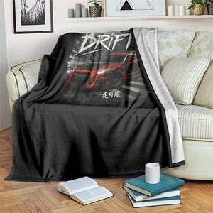 Vintage Japanese Drift Race Car Throw Blanket Retro Vintage JDM Tokyo Japan Drifting TS10 Print Your Wear