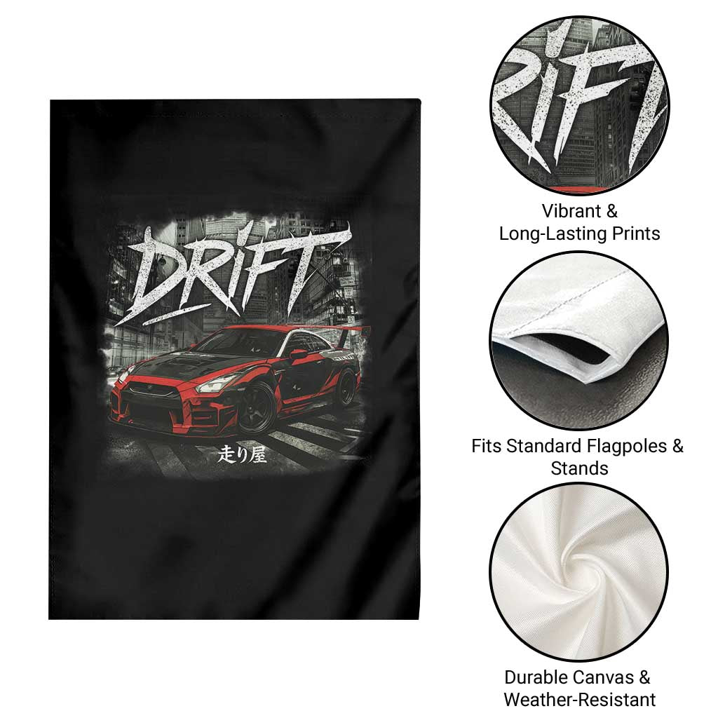 Vintage Japanese Drift Race Car Garden Flag Retro Vintage JDM Tokyo Japan Drifting TS10 Print Your Wear