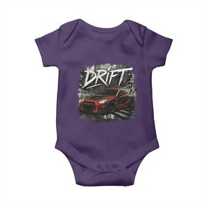Vintage Japanese Drift Race Car Baby Onesie Retro Vintage JDM Tokyo Japan Drifting TS10 Purple Print Your Wear