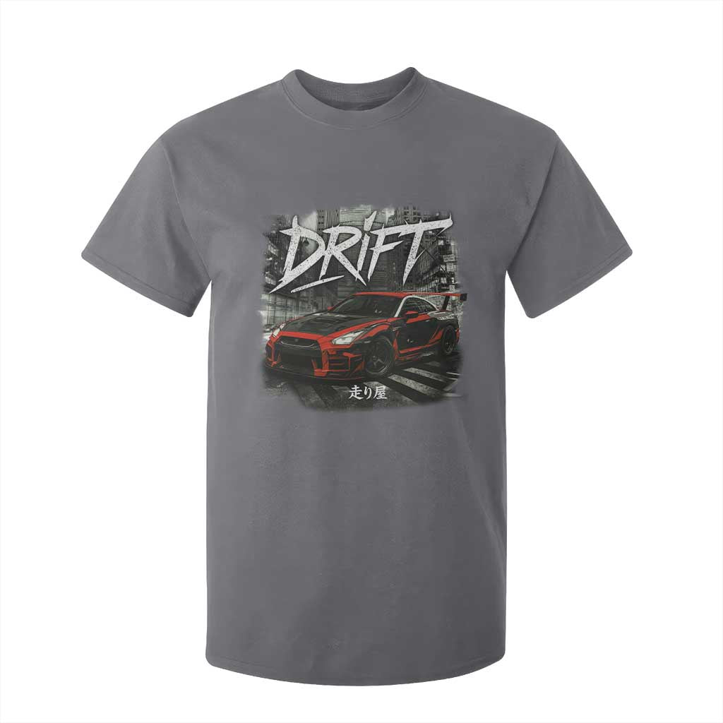 Vintage Japanese Drift Race Car T Shirt For Kid Retro Vintage JDM Tokyo Japan Drifting TS10 Charcoal Print Your Wear
