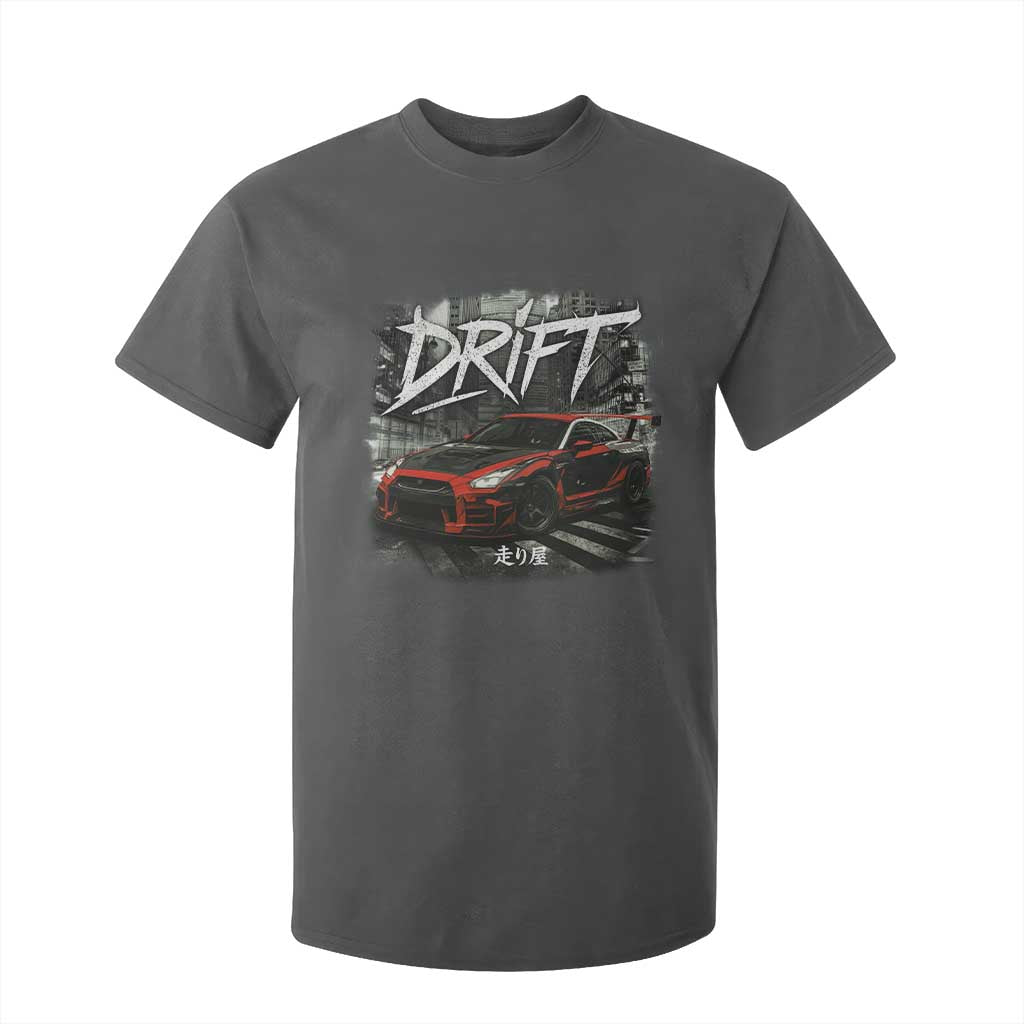 Vintage Japanese Drift Race Car T Shirt For Kid Retro Vintage JDM Tokyo Japan Drifting TS10 Dark Heather Print Your Wear
