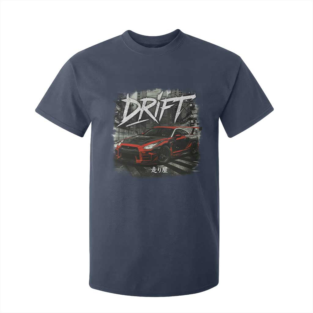 Vintage Japanese Drift Race Car T Shirt For Kid Retro Vintage JDM Tokyo Japan Drifting TS10 Navy Print Your Wear