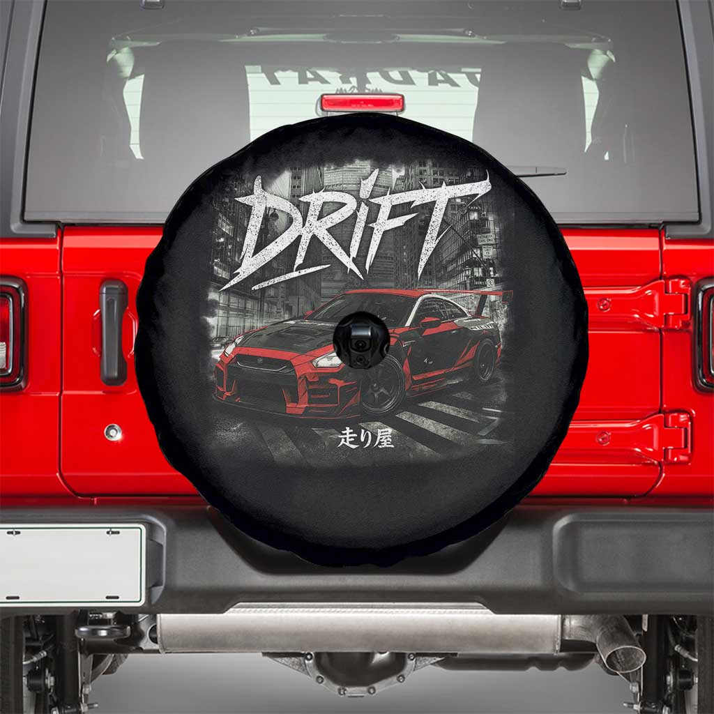 Vintage Japanese Drift Race Car Spare Tire Cover Retro Vintage JDM Tokyo Japan Drifting TS10 Black Print Your Wear