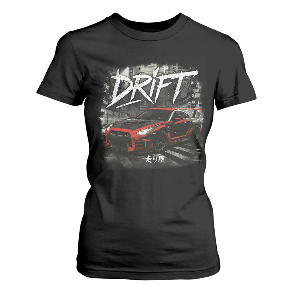 Vintage Japanese Drift Race Car T Shirt For Women Retro Vintage JDM Tokyo Japan Drifting TS10 Black Print Your Wear