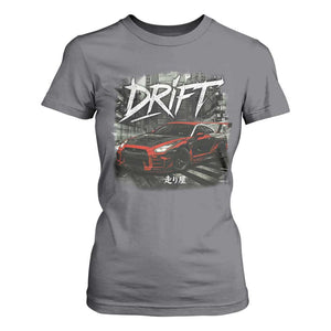 Vintage Japanese Drift Race Car T Shirt For Women Retro Vintage JDM Tokyo Japan Drifting TS10 Charcoal Print Your Wear