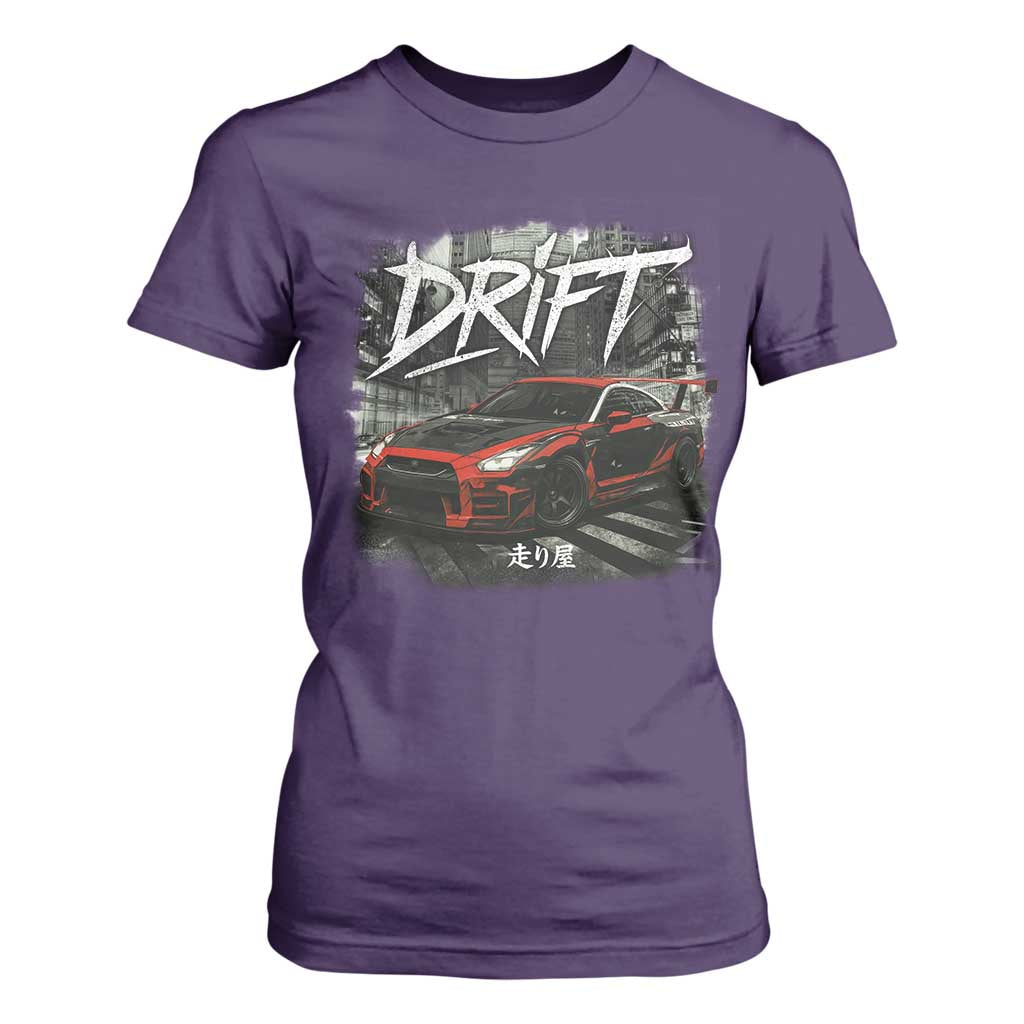 Vintage Japanese Drift Race Car T Shirt For Women Retro Vintage JDM Tokyo Japan Drifting TS10 Purple Print Your Wear