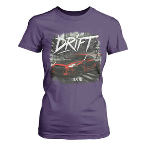 Vintage Japanese Drift Race Car T Shirt For Women Retro Vintage JDM Tokyo Japan Drifting TS10 Purple Print Your Wear