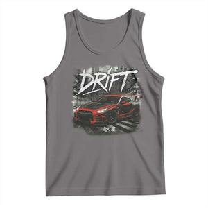 Vintage Japanese Drift Race Car Tank Top Retro Vintage JDM Tokyo Japan Drifting TS10 Deep Heather Print Your Wear