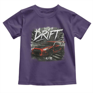 Vintage Japanese Drift Race Car Toddler T Shirt Retro Vintage JDM Tokyo Japan Drifting TS10 Purple Print Your Wear
