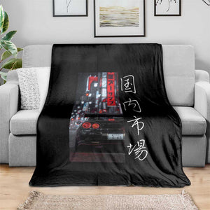 Distress JDM Drift Car Throw Blanket Distress Japanese Automotive Tuning Car TS10 Print Your Wear