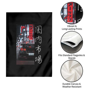 Distress JDM Drift Car Garden Flag Distress Japanese Automotive Tuning Car TS10 Print Your Wear