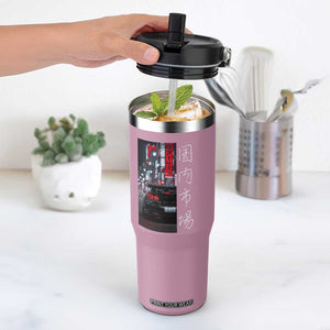 Distress JDM Drift Car Flip Straw Tumbler Distress Japanese Automotive Tuning Car TS10 One Size: 30 oz Light Pink Print Your Wear