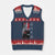 Distress JDM Drift Car V-Neck Knit Sweater Vest Distress Japanese Automotive Tuning Car TS10 Navy Red Print Your Wear