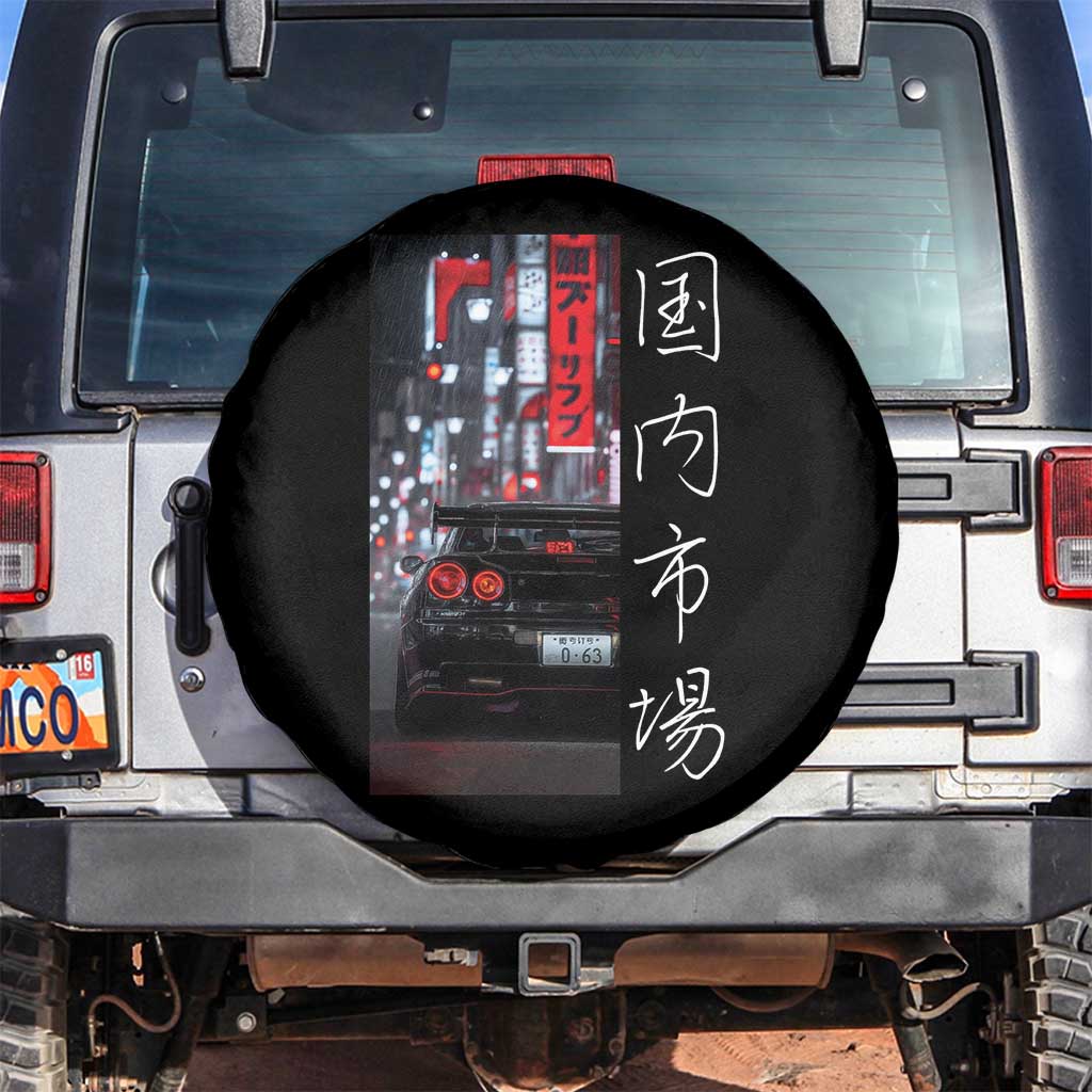 Distress JDM Drift Car Spare Tire Cover Distress Japanese Automotive Tuning Car TS10 No hole Black Print Your Wear