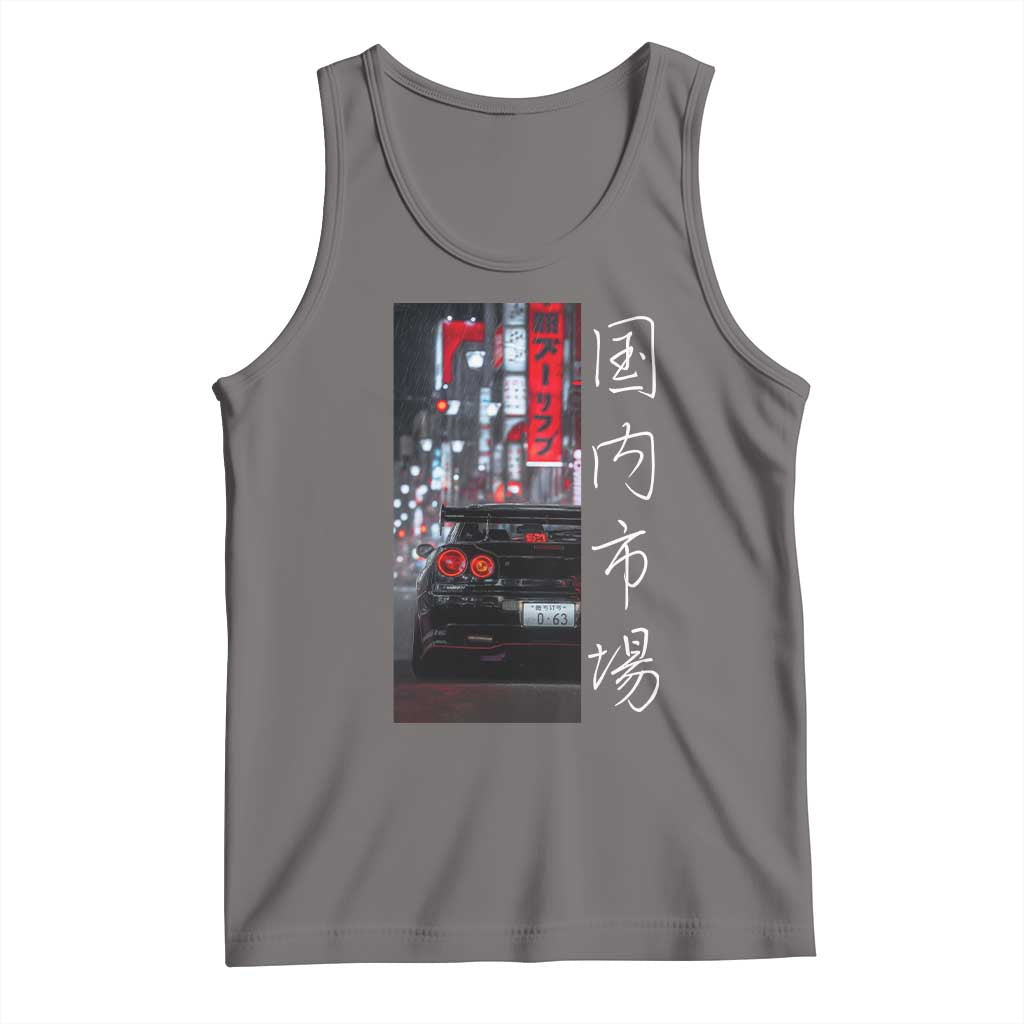 Distress JDM Drift Car Tank Top Distress Japanese Automotive Tuning Car TS10 Deep Heather Print Your Wear