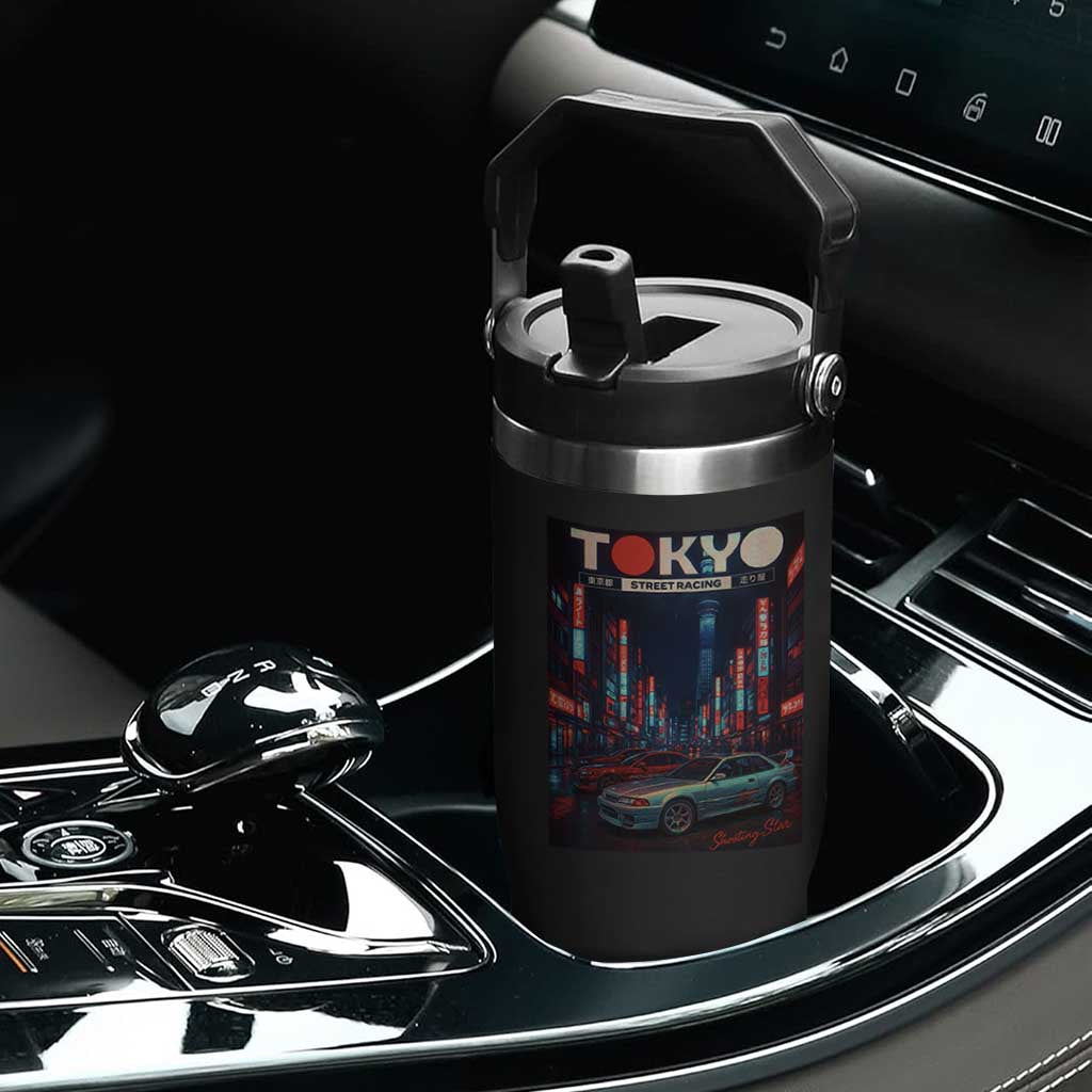 Distress JDM Tokyo Japan Drift Race Car Flip Straw Tumbler Retro Vintage Japanese Graphic TS10 Print Your Wear