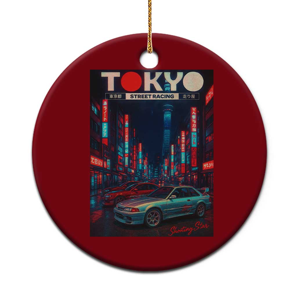 Distress JDM Tokyo Japan Drift Race Car Ceramic Ornament Retro Vintage Japanese Graphic TS10 1pc Red Print Your Wear