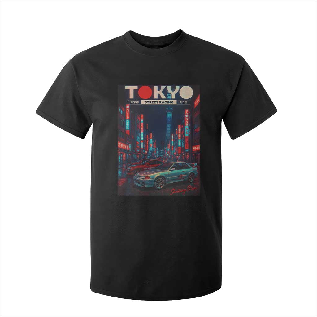 Distress JDM Tokyo Japan Drift Race Car T Shirt For Kid Retro Vintage Japanese Graphic TS10 Black Print Your Wear