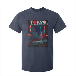 Distress JDM Tokyo Japan Drift Race Car T Shirt For Kid Retro Vintage Japanese Graphic TS10 Navy Print Your Wear