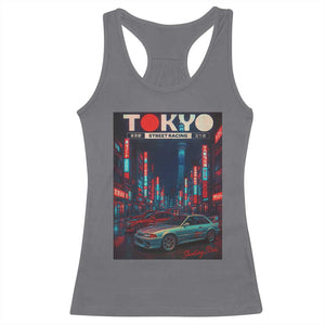 Distress JDM Tokyo Japan Drift Race Car Racerback Tank Top Retro Vintage Japanese Graphic TS10 Charcoal Print Your Wear