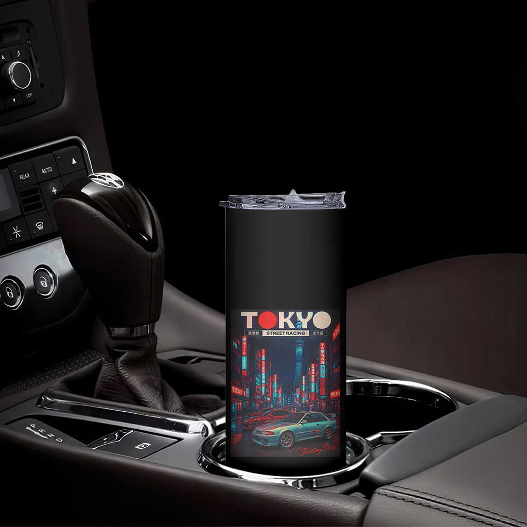 Distress JDM Tokyo Japan Drift Race Car Skinny Tumbler Retro Vintage Japanese Graphic TS10 Print Your Wear