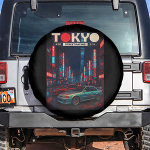 Distress JDM Tokyo Japan Drift Race Car Spare Tire Cover Retro Vintage Japanese Graphic TS10 No hole Black Print Your Wear
